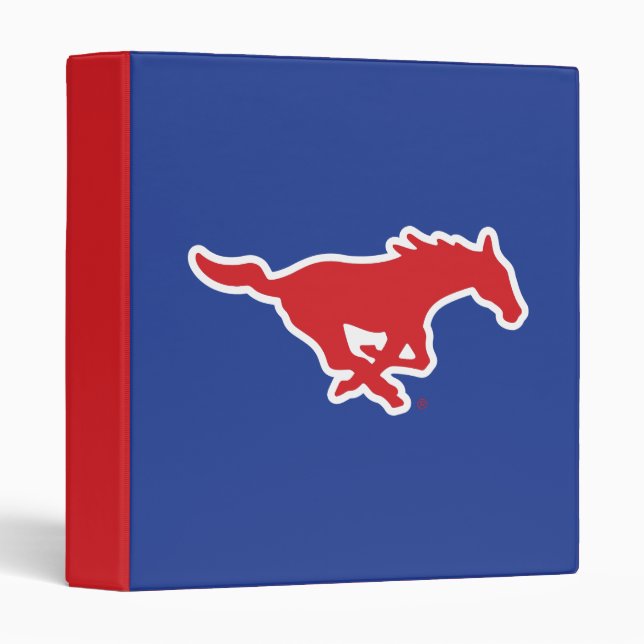 SMU Mustangs 3 Ring Binder (Front/Spine)
