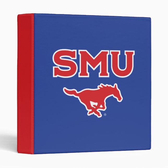 SMU Mustangs 3 Ring Binder (Front/Spine)