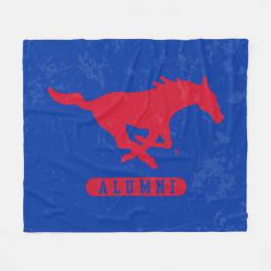 SMU Mustangs Alumni Distressed Fleece Blanket