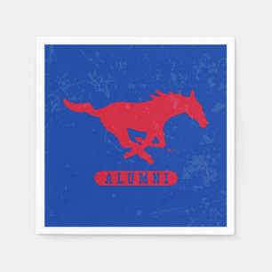 SMU Mustangs Alumni Distressed Napkins