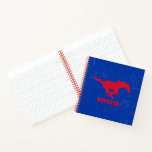 SMU Mustangs Alumni Distressed Notebook