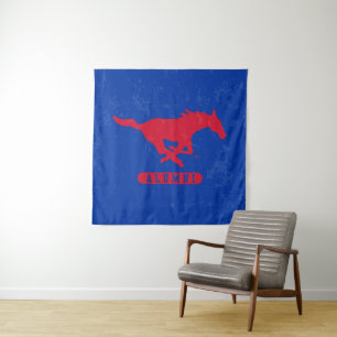 SMU Mustangs Alumni Distressed Tapestry