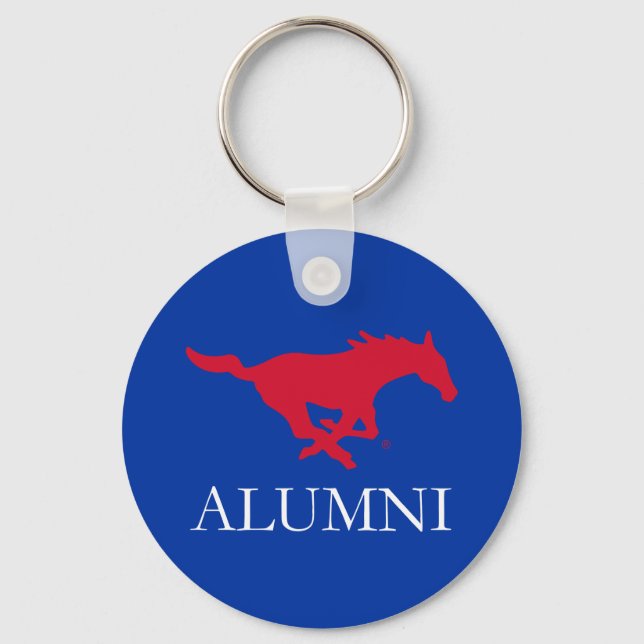 SMU Mustangs Alumni Keychain (Front)
