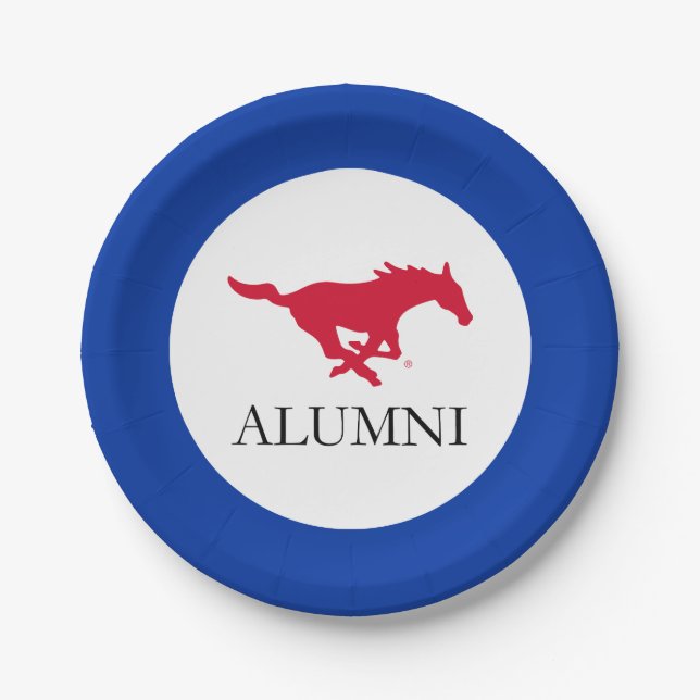 SMU Mustangs Alumni Paper Plates (Front)