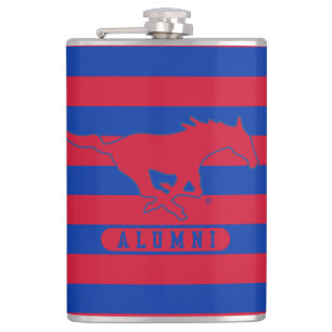 SMU Mustangs Alumni Stripes Flask