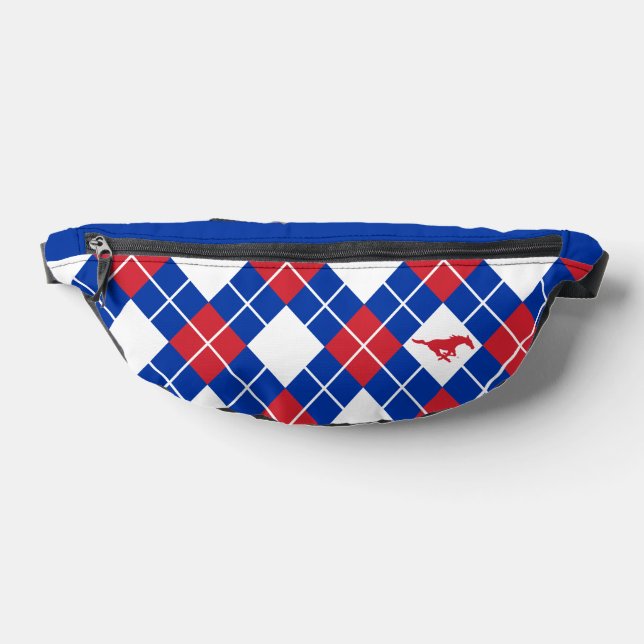 SMU Mustangs Argyle Pattern Fanny Pack (Lay Down)