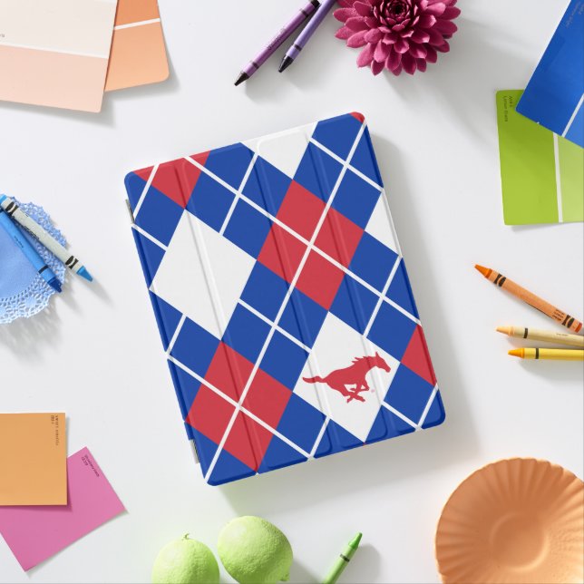 SMU Mustangs Argyle Pattern iPad Smart Cover (In Situ)