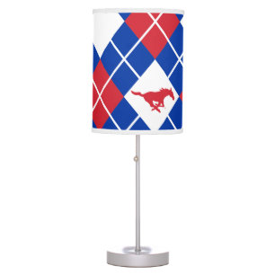SMU Mustangs Argyle Pattern Table Lamp