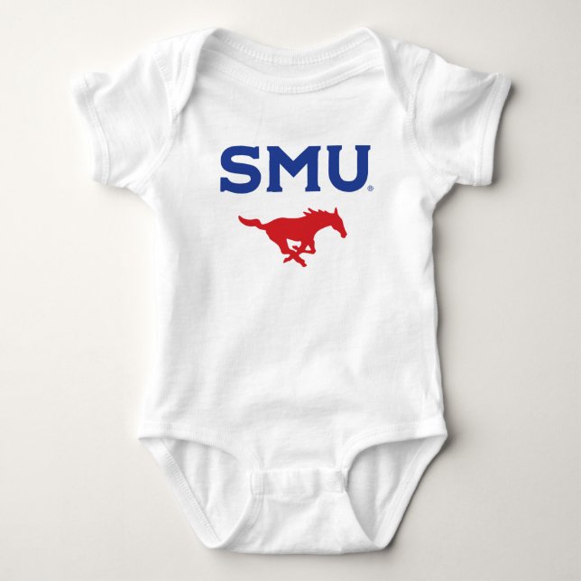 SMU Mustangs Baby Bodysuit (Front)