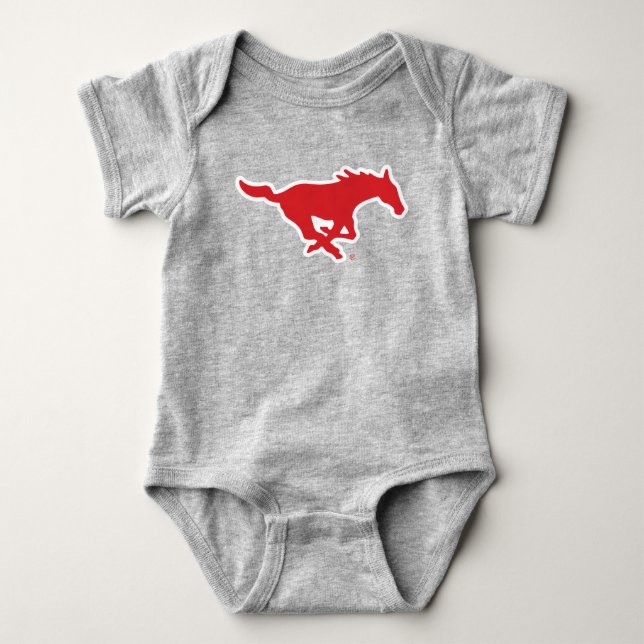 SMU Mustangs Baby Bodysuit (Front)