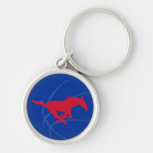 SMU Mustangs Basketball Keychain