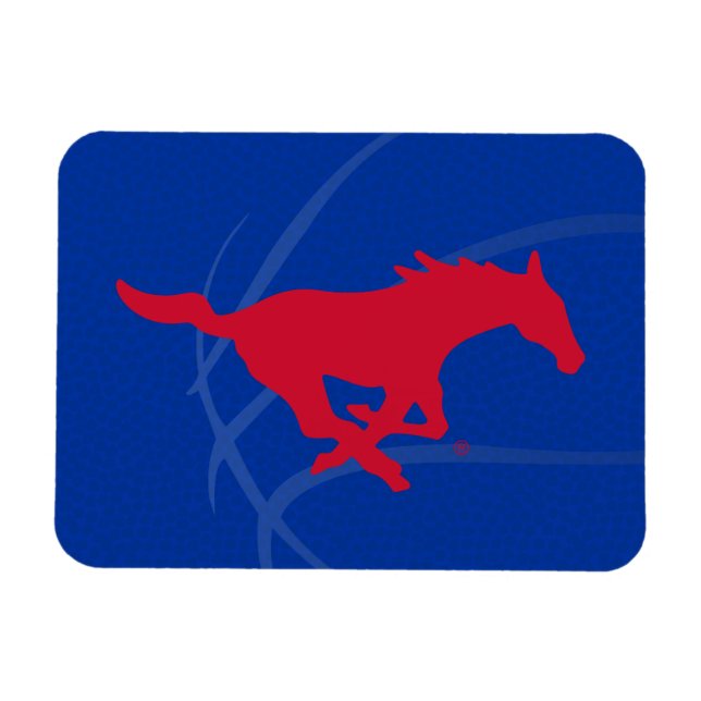 SMU Mustangs Basketball Magnet (Horizontal)