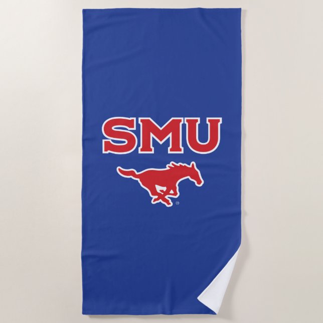 SMU Mustangs Beach Towel (Front)