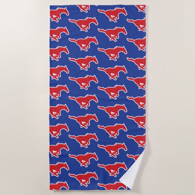 SMU Mustangs Beach Towel (Front)