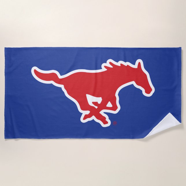 SMU Mustangs Beach Towel (Front)