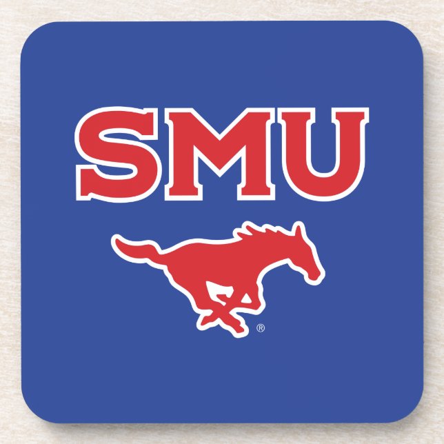 SMU Mustangs Beverage Coaster (Front)