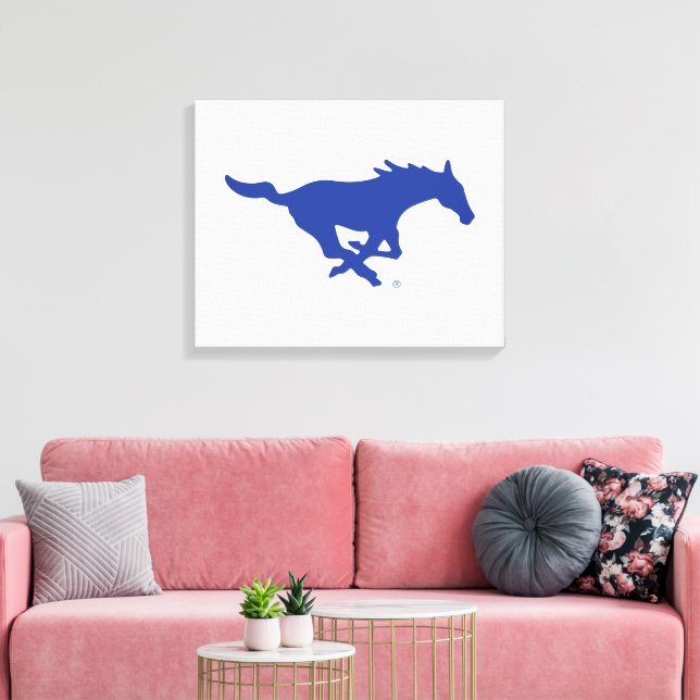 SMU Mustangs Canvas Print (Insitu(LivingRoom))