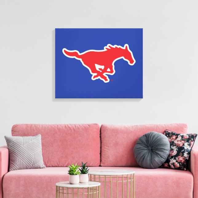 SMU Mustangs Canvas Print (Insitu(LivingRoom))