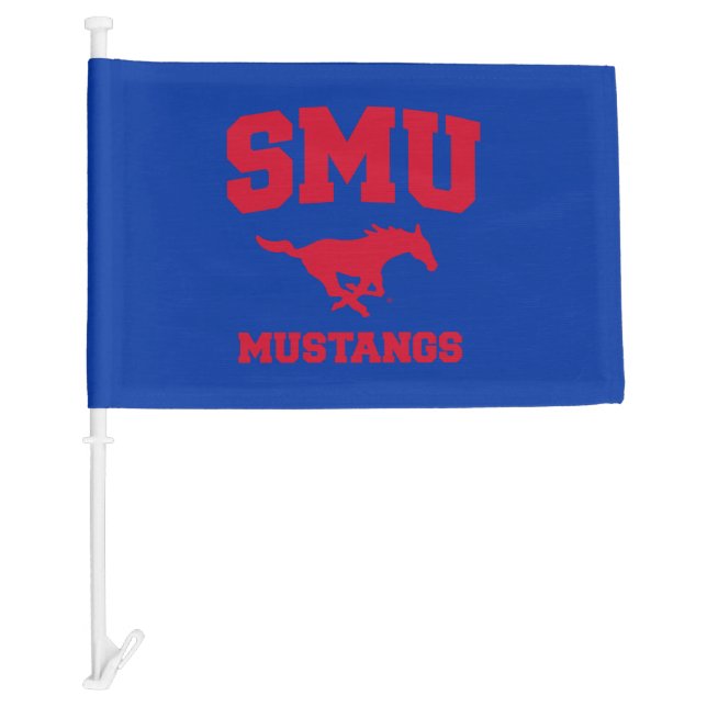 SMU Mustangs Car Flag (Front)