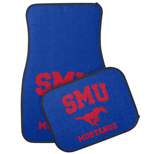 SMU Mustangs Car Floor Mat (Set)