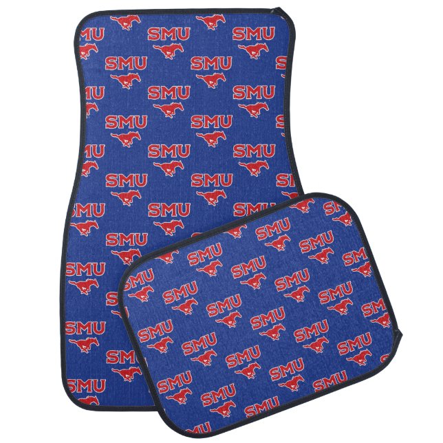 SMU Mustangs Car Floor Mat (Set)