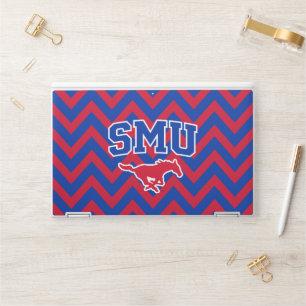 SMU Mustangs Chevron Pattern HP Laptop Skin