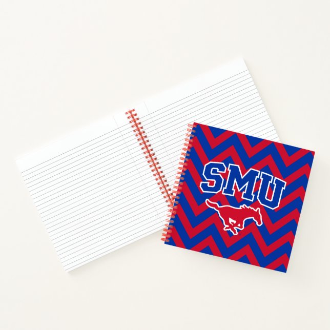 SMU Mustangs Chevron Pattern Notebook (Inside)