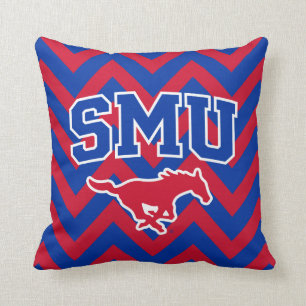 SMU Mustangs Chevron Pattern Throw Pillow