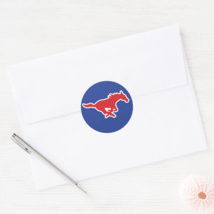SMU Mustangs Classic Round Sticker