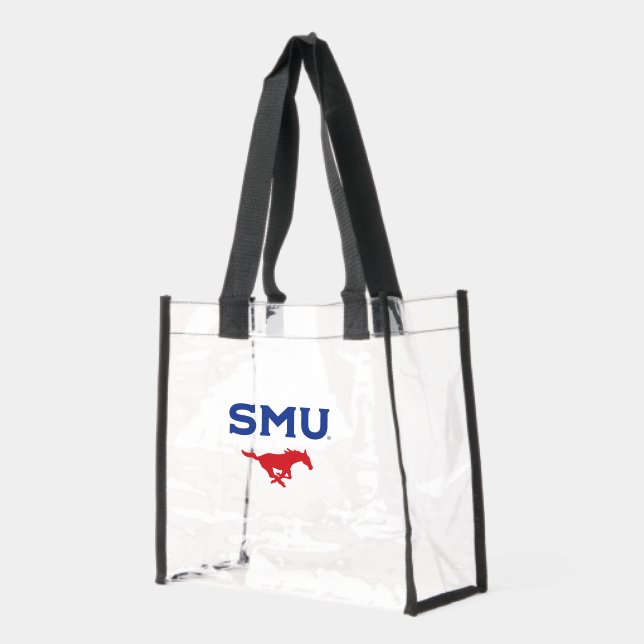 SMU Mustangs Clear Tote Bag (Left)