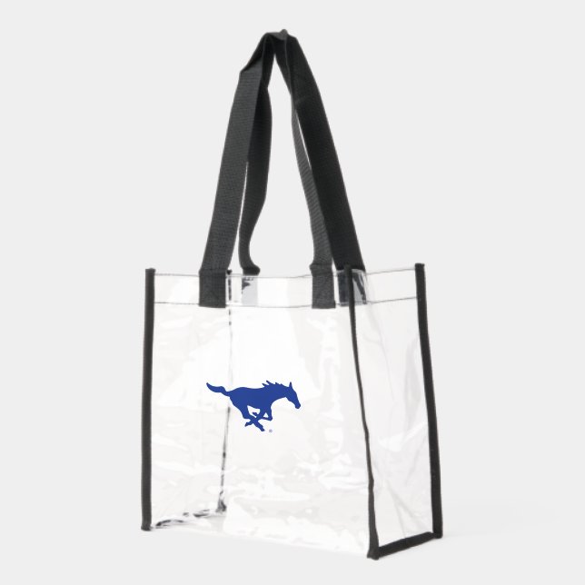 SMU Mustangs Clear Tote Bag (Left)