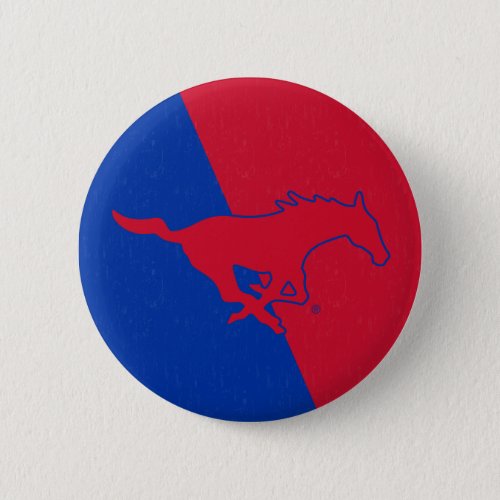 SMU Mustangs Color Block Distressed Button