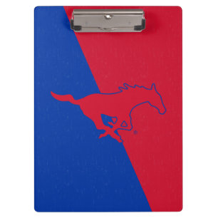 SMU Mustangs Color Block Distressed Clipboard