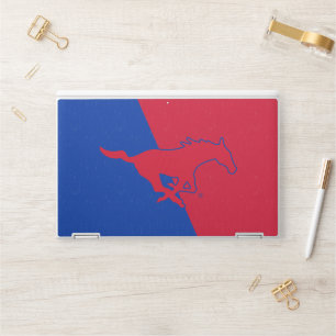 SMU Mustangs Color Block Distressed HP Laptop Skin