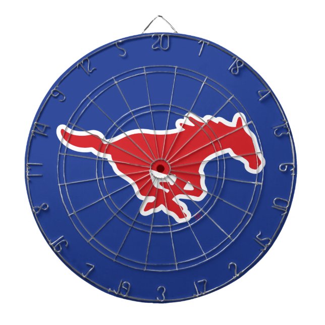 SMU Mustangs Dart Board (Front)