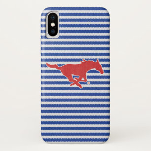 SMU Mustangs Denim iPhone X Case