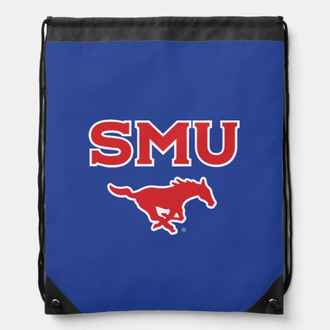 SMU Mustangs Drawstring Bag (Front)