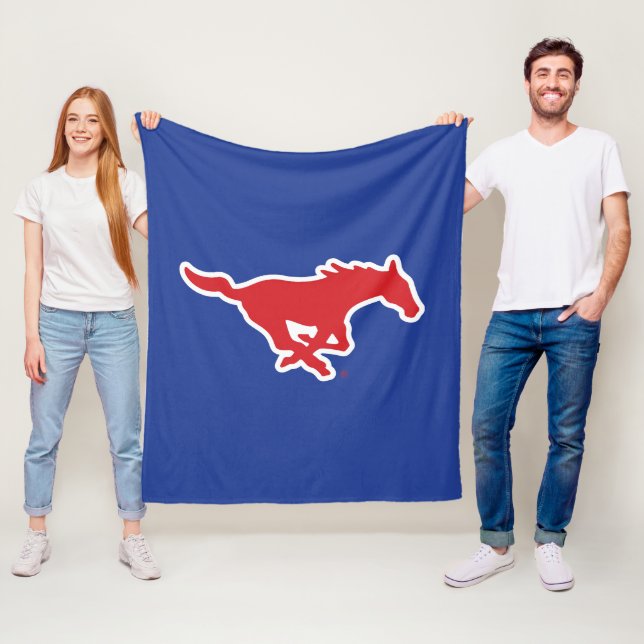 SMU Mustangs Fleece Blanket (In Situ)