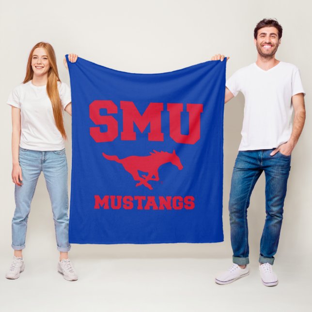SMU Mustangs Fleece Blanket (In Situ)