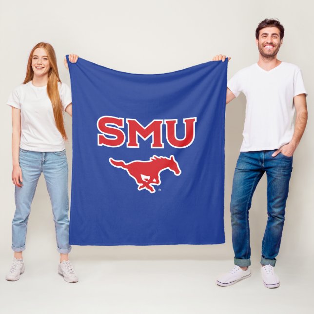 SMU Mustangs Fleece Blanket (In Situ)