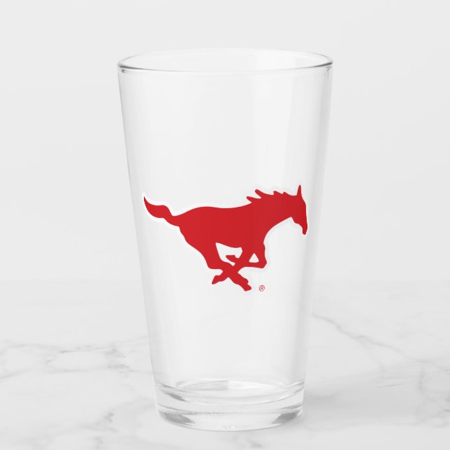 SMU Mustangs Glass (Front)