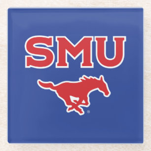 SMU Mustangs Glass Coaster