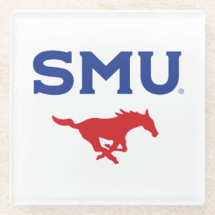 SMU Mustangs Glass Coaster