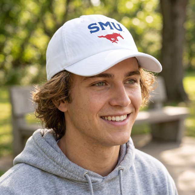 SMU Mustangs Hat (Simulated person wearing hat)