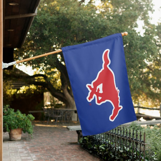 SMU Mustangs House Flag (In SItu)