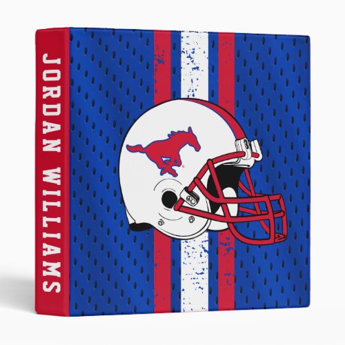 SMU Mustangs Jersey 3 Ring Binder