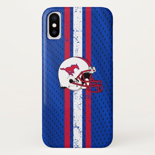 SMU Mustangs Jersey Case-Mate iPhone Case (Back)