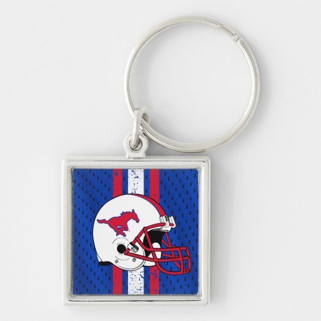SMU Mustangs Jersey Keychain (Front)