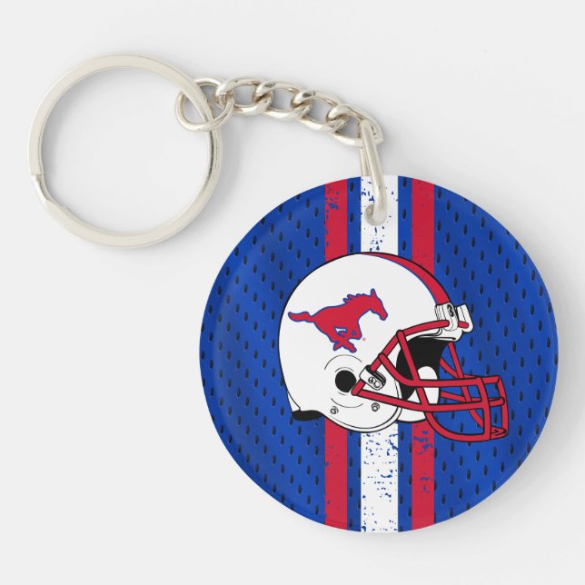 SMU Mustangs Jersey Keychain (Front)