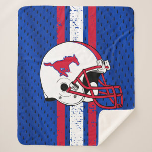 SMU Mustangs Jersey Sherpa Blanket